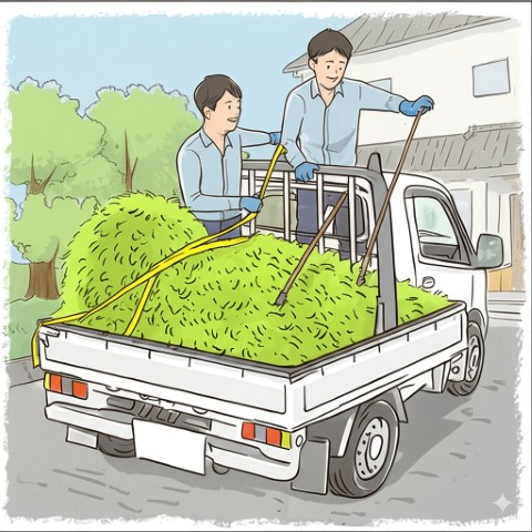 丁寧な草刈りと清掃